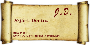 Jójárt Dorina névjegykártya